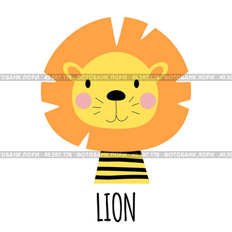 Cute Little Lion Animal Icon. Vector Illustration EPS10. Cute Little Lion Animal Icon. Vector Illustration. Стоковая иллюстрация, агентство Ingram Publishing / Фотобанк Лори