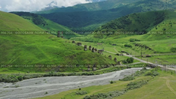 Dead Town Dargavs In North Ossetia (2020 год). Стоковое видео, видеограф Михаил Коханчиков / Фотобанк Лори