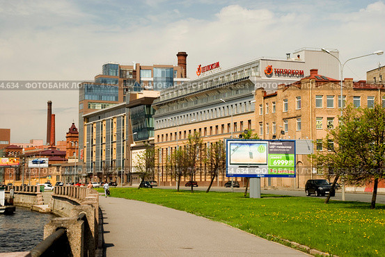 Деловой квартал на Выборгской набережной. Санкт-Петербург (2013 год). Редакционное фото, фотограф Александр Щепин / Фотобанк Лори