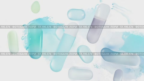 Delve into a mesmerizing array of calming blue and white shapes that create a tranquil artistic composition on a bright background. Стоковое AI-видео, аниматор Данила Большаков / Фотобанк Лори