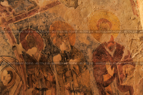 DEMRE, TURKEY  Frescos in the Saint Nicholas (Santa Clause) church  in Demre, Turkey. It's an ancient Byzantine Church (2014 год). Редакционное фото, фотограф Анна Кривицкая / Фотобанк Лори