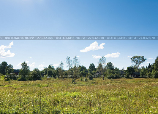Деревенская околица. Сельский пейзаж (2017 год). Стоковое фото, фотограф Макаров Алексей / Фотобанк Лори