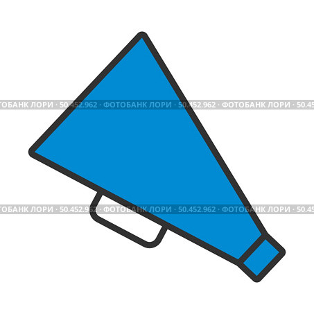 Director Megaphone Icon. Editable Bold Outline With Color Fill Design. Vector Illustration. Стоковая иллюстрация, агентство Ingram Publishing / Фотобанк Лори