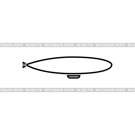 Dirigible black icon . Стоковая иллюстрация, агентство Ingram Publishing / Фотобанк Лори