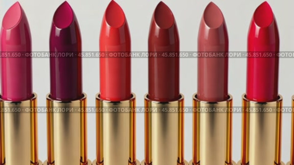 Discover the Latest Lipstick Shades Available for Every Occasion and Style in This Colorful Lineup From a Beauty Showcase. Стоковое AI-видео, аниматор Sergey Grishin / Фотобанк Лори