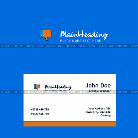 Dislike logo Design with business card template. Elegant corporate identity. - Vector. Стоковая иллюстрация, агентство Ingram Publishing / Фотобанк Лори