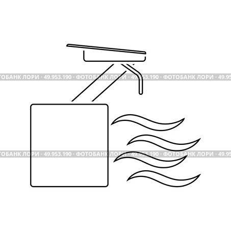 Diving stand icon. Thin line design. Vector illustration. Стоковое фото, агентство Ingram Publishing / Фотобанк Лори
