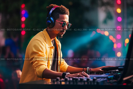 Dj street style. Generate Ai. Стоковое AI-изображение, AI-художник Иван Рябоконь / Фотобанк Лори