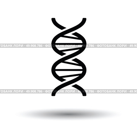 DNA icon. White background with shadow design. Vector illustration. Стоковая иллюстрация, агентство Ingram Publishing / Фотобанк Лори