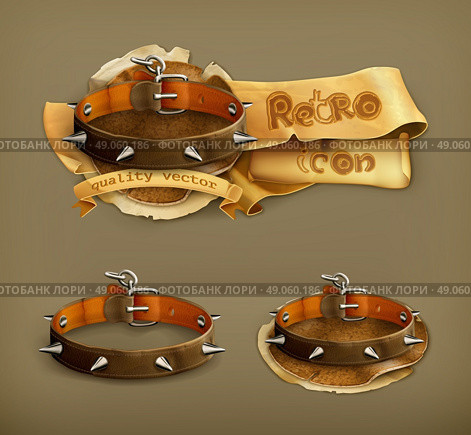 Dog collar, vector icon. Стоковая иллюстрация, агентство Ingram Publishing / Фотобанк Лори