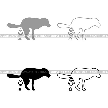 Dog defecation poke pooping pet feces doing its toilet concept of place for walking with animals shit site excrement canine set icon grey black color vector illustration image simple solid fill outline contour line thin flat style. Dog defecation poke pooping pet feces doing its toilet concept of place for walking with animals shit site excrement canine set icon grey black color vector illustration image solid fill outline contour line thin flat style. Стоковая иллюстрация, агентство Ingram Publishing / Фотобанк Лори