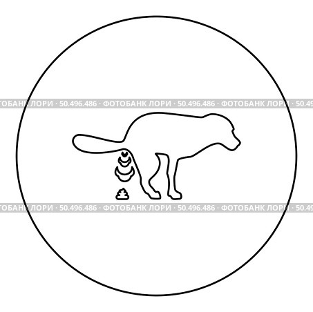 Dog defecation poke pooping pet feces doing its toilet concept of place for walking with animals shit site excrement canine icon in circle round black color vector illustration image outline contour line thin style simple. Dog defecation poke pooping pet feces doing its toilet concept of place for walking with animals shit site excrement canine icon in circle round black color vector illustration image outline contour line thin style. Стоковая иллюстрация, агентство Ingram Publishing / Фотобанк Лори