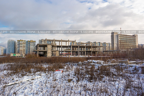 Долгострой в Москве (2013 год). Стоковое фото, фотограф Сергей Лаврентьев / Фотобанк Лори