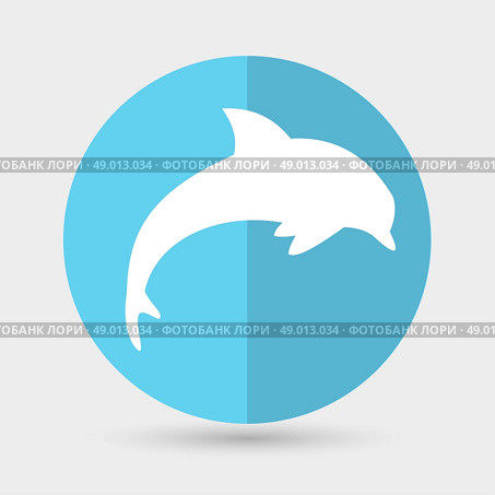 dolphin icon. Стоковая иллюстрация, агентство Ingram Publishing / Фотобанк Лори