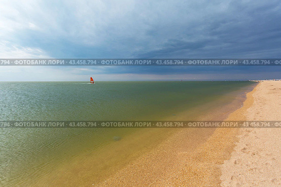 Должанская коса  Азовское море. Стоковое фото, фотограф Виктор Славгородский / Фотобанк Лори