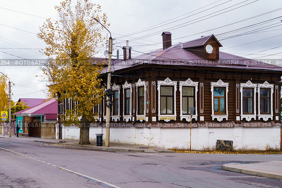 Дом Алексея Заусайлова, 1910-е годы. Город Елец. Липецкая область. Редакционное фото, фотограф Владимир Шибаев / Фотобанк Лори