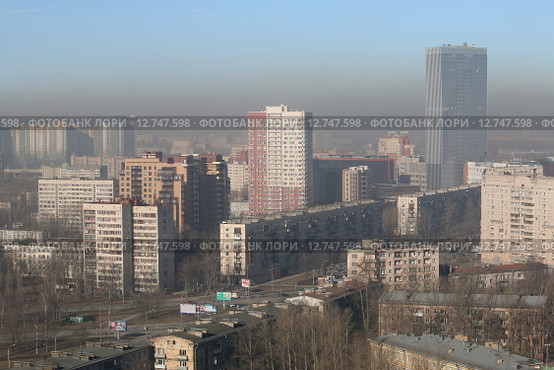 Дома Московского района Санкт-Петебурга. Краснопутиловская улица (2015 год). Редакционное фото, фотограф Сергей Крамарев / Фотобанк Лори