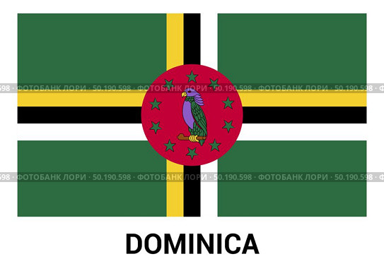 Dominica falg design vector. Стоковая иллюстрация, агентство Ingram Publishing / Фотобанк Лори