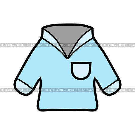 Doodle sketch baby clothe with color fill. Simple design suitable for making greeting cards. Vector illustration. Стоковая иллюстрация, агентство Ingram Publishing / Фотобанк Лори