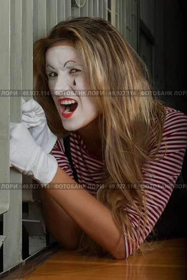 dramatic mime actor . Close-up. Стоковое фото, агентство Ingram Publishing / Фотобанк Лори