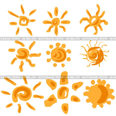 drawing suns. Стоковая иллюстрация, агентство Ingram Publishing / Фотобанк Лори