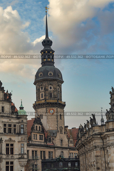 Dresden in Germany. architecture of the reconstructed old city. Стоковое фото, агентство Ingram Publishing / Фотобанк Лори
