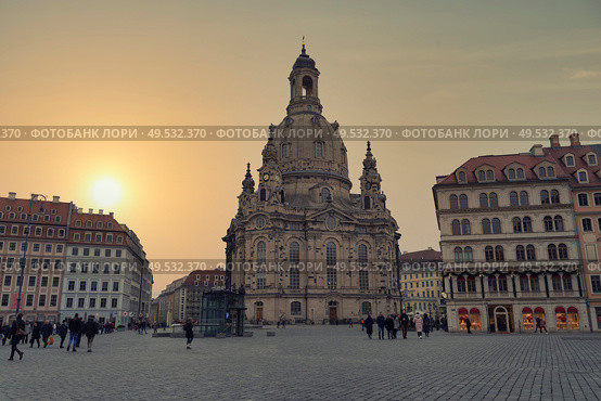 Dresden in Germany. architecture of the reconstructed old city. Стоковое фото, агентство Ingram Publishing / Фотобанк Лори