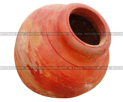 Древнегреческая амфора на белом фоне. Ancient greek amphora on white background. Стоковое фото, фотограф Татьяна Д / Фотобанк Лори