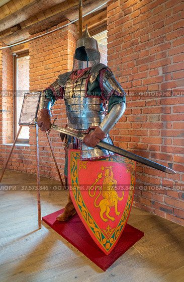 Дружинник северо-западной Руси XIV века (2018 год). Редакционное фото, фотограф Руслан Лесков / Фотобанк Лори