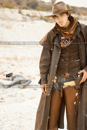 duel between cowboys. affair of honor. Стоковое фото, агентство Ingram Publishing / Фотобанк Лори