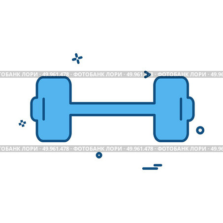 Dumbell icon design vector. Стоковая иллюстрация, агентство Ingram Publishing / Фотобанк Лори