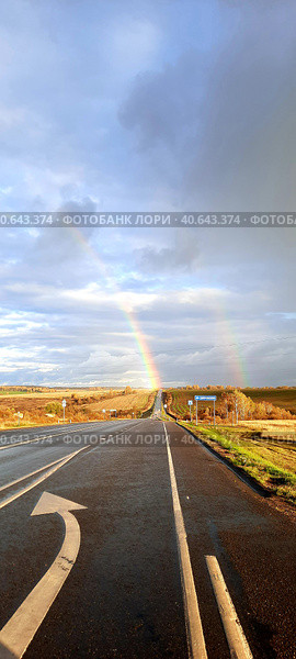 Двойная радуга. Стоковое фото, фотограф Лазарев Артем / Фотобанк Лори