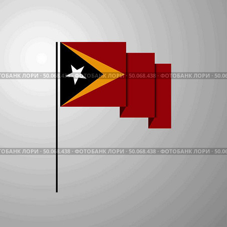 East Timor waving Flag creative background. Стоковая иллюстрация, агентство Ingram Publishing / Фотобанк Лори