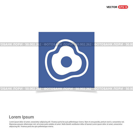 egg omelet icon - Blue photo Frame. Стоковая иллюстрация, агентство Ingram Publishing / Фотобанк Лори