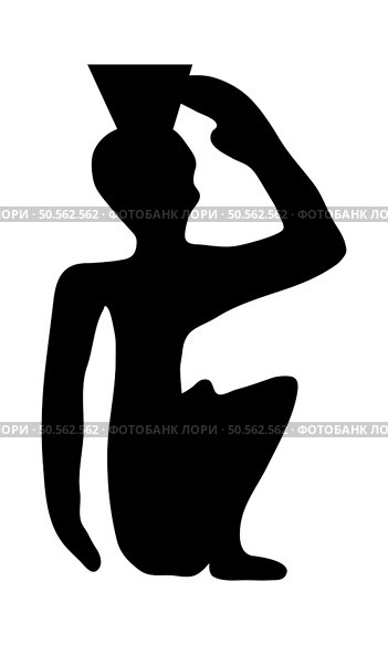 Egyptian hieroglyph element. Helps creat an historicaal aaand trvel designs. Vector illustration.. egyptian hieroglyphs and fresco. Стоковая иллюстрация, агентство Ingram Publishing / Фотобанк Лори