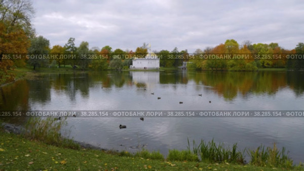 Екатерининский парк (Царское Село). Турецкая баня. Catherine Park (Tsarskoye Selo). Turkish bath. (2021 год). Редакционное видео, видеограф Евгений Романов / Фотобанк Лори