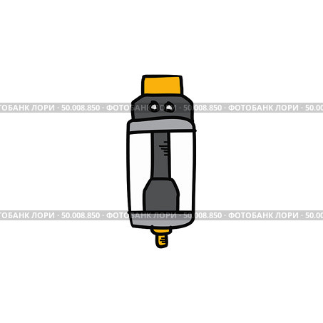 electric cigarette vapor atomizer tank vector art. electric cigarette vapor atomizer tank. Стоковая иллюстрация, агентство Ingram Publishing / Фотобанк Лори