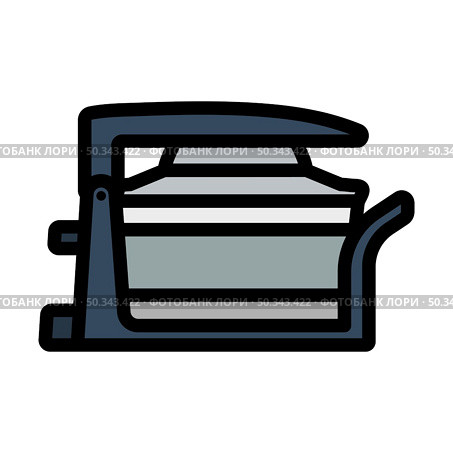 Electric Convection Oven Icon. Editable Bold Outline With Color Fill Design. Vector Illustration. Стоковая иллюстрация, агентство Ingram Publishing / Фотобанк Лори