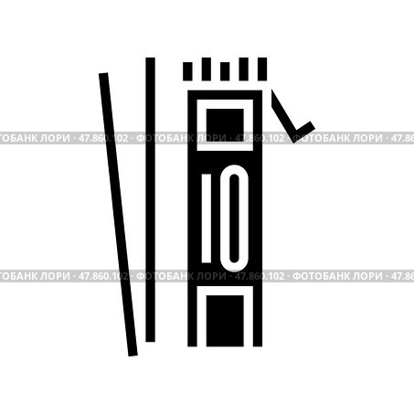 electrodes for welding glyph icon vector illustration. Стоковая иллюстрация, иллюстратор Vectorwin / Фотобанк Лори
