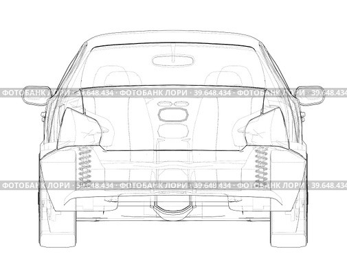 Electromobile. 3d illustration. Стоковая иллюстрация, иллюстратор Кирилл Черезов / Фотобанк Лори