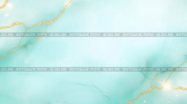 Elegant turquoise marble background with golden accents for design purposes. Элегантный бирюзовый мраморный фон с золотыми акцентами для дизайнерских целей. Стоковое AI-изображение, AI-художник Katsiaryna Repich / Фотобанк Лори