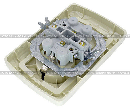 Электрические розетки на белом фоне. Electrical socket on an isolated white background. Стоковое фото, фотограф Татьяна Д / Фотобанк Лори