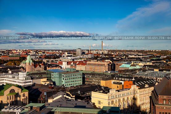 Elevated Cityscape View of Helsinki, Finland During the Daytime (2024 год). Редакционное фото, фотограф Aleksandr Golubev / Фотобанк Лори