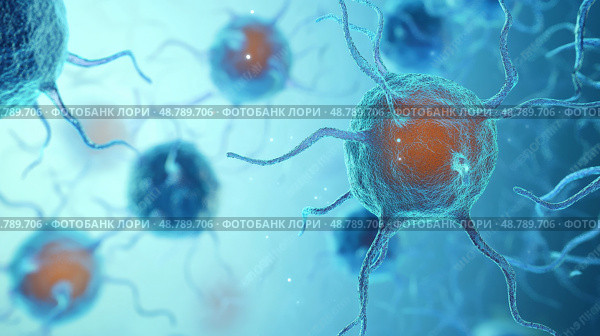 Embryonic stem cell. Стоковое AI-изображение, AI-художник Anastasy Yarmolovich / Фотобанк Лори