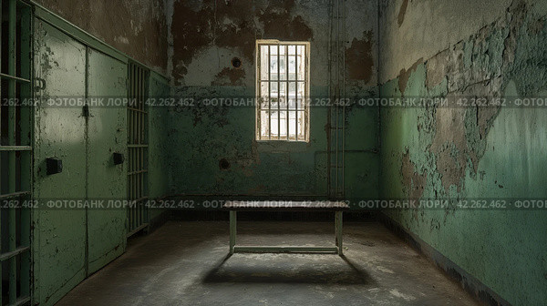 Empty Prison Cell. Стоковое AI-изображение, AI-художник Кирилл Черезов / Фотобанк Лори
