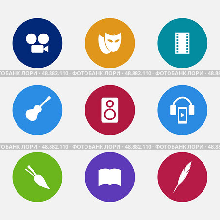 Entertainment icons. Стоковая иллюстрация, агентство Ingram Publishing / Фотобанк Лори