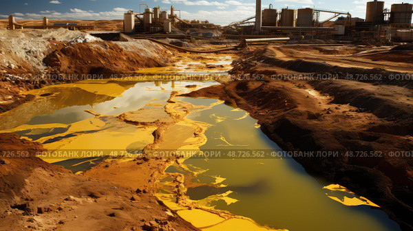 environment gold mining ai generated. Стоковое AI-изображение, AI-художник Vectorwin / Фотобанк Лори