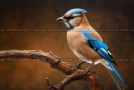 Eurasian jay - garrulus glandarius. Стоковое AI-изображение, AI-художник Veniamin Kraskov / Фотобанк Лори