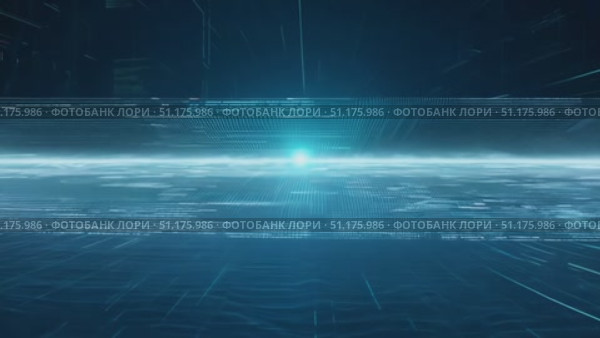 Experience the captivating journey through a dynamic, illuminated digital environment. Стоковое AI-видео, аниматор Данила Большаков / Фотобанк Лори