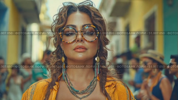 Experience the lively atmosphere of a bustling street celebration filled with fashion, music, and a diverse crowd enjoying the summer festivities. Стоковое AI-видео, аниматор Данила Большаков / Фотобанк Лори